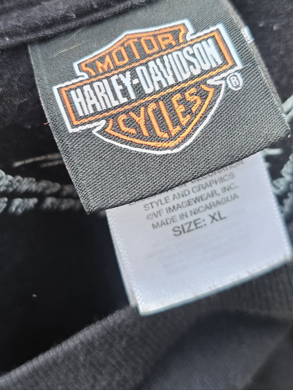 Harley Davidson El Paso, Texas Distressed & Cropped Motorcycle Tee SZ XL - Picture 6 of 6
